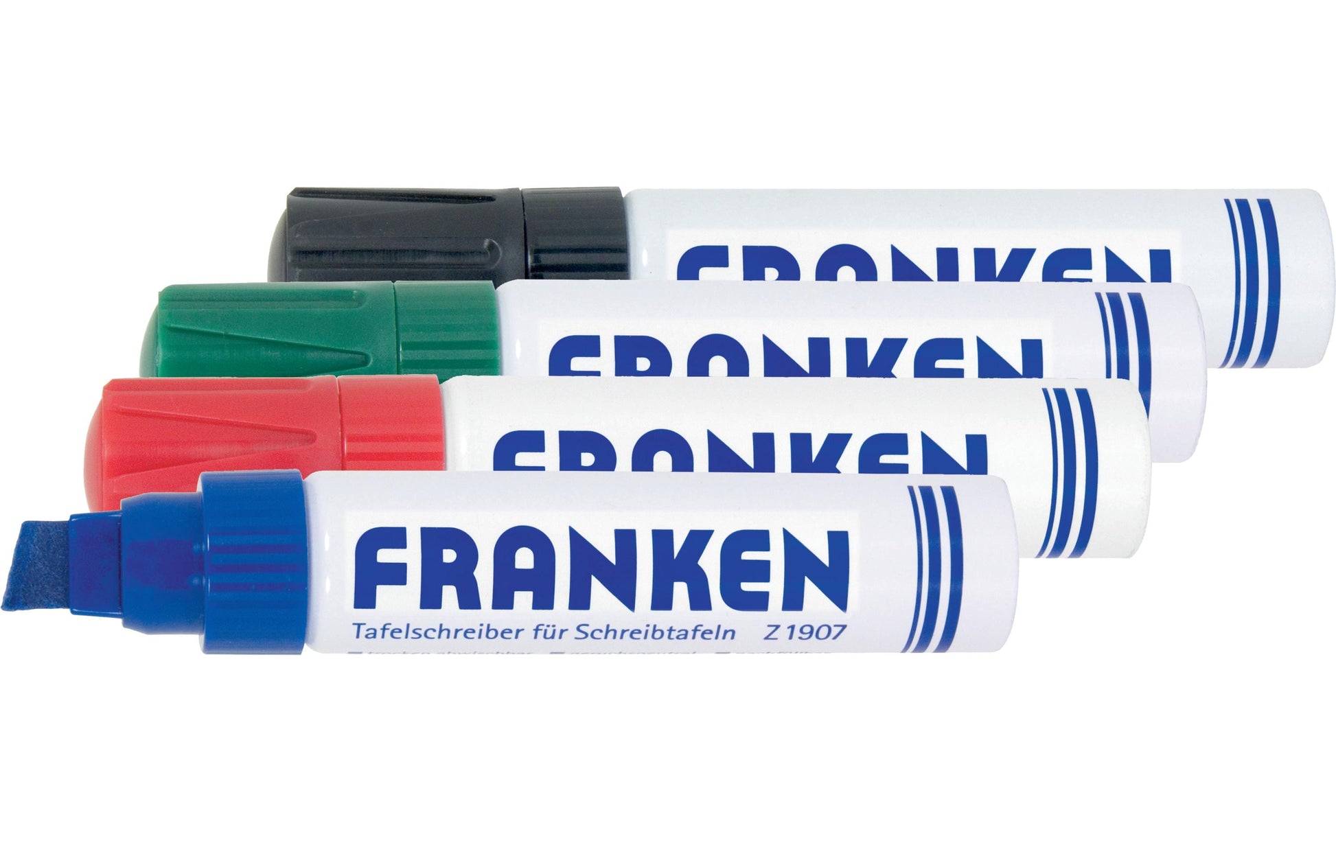 Franken Whiteboard-Marker – 4 Farben, 4 Stück, trocken abwischbar, nachfüllbar – für Whiteboards
