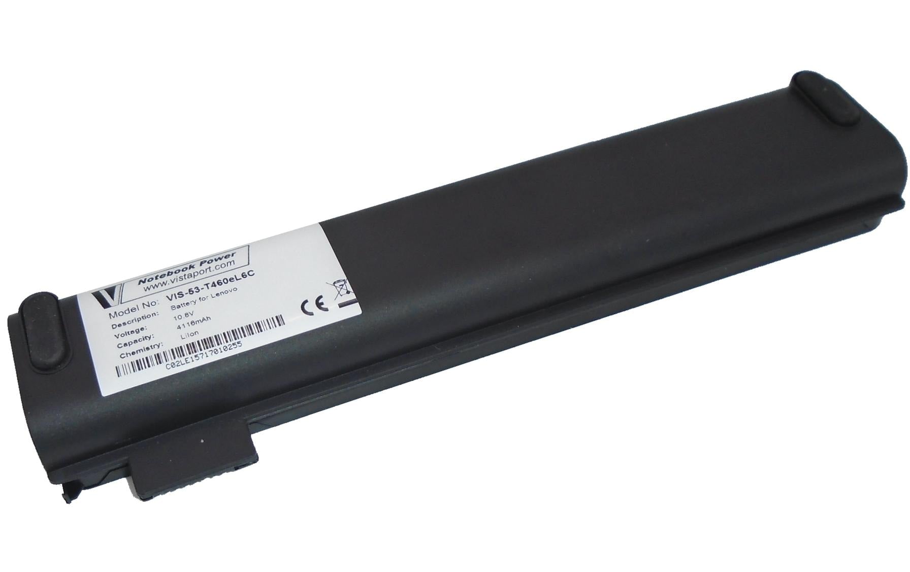 Vistaport Notebook-Akku – für Lenovo ThinkPad T470–T580 – 44,4 Wh, 10,8 V – Schwarz