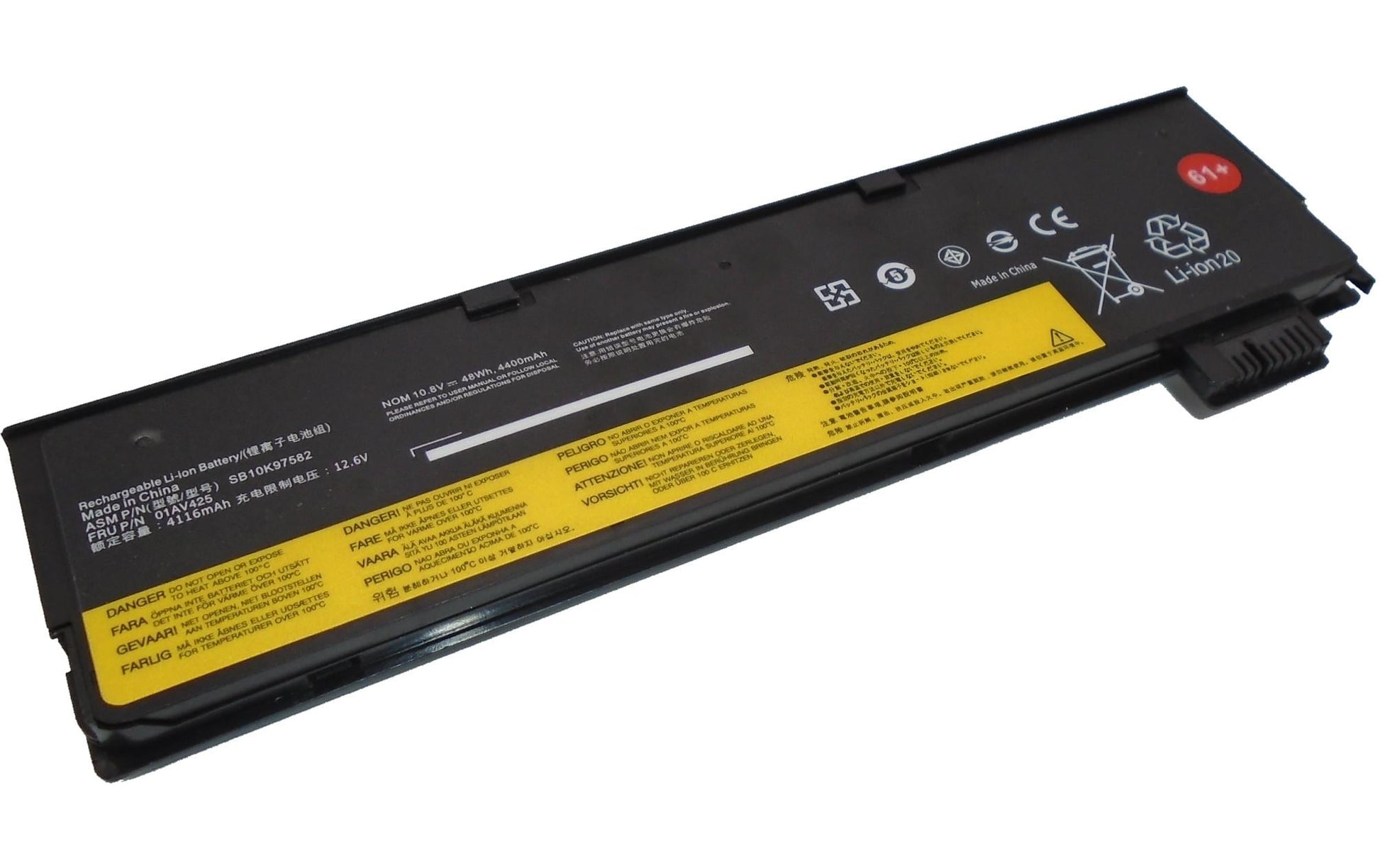 Vistaport Notebook-Akku – für Lenovo ThinkPad T470–T580 – 44,4 Wh, 10,8 V – Schwarz