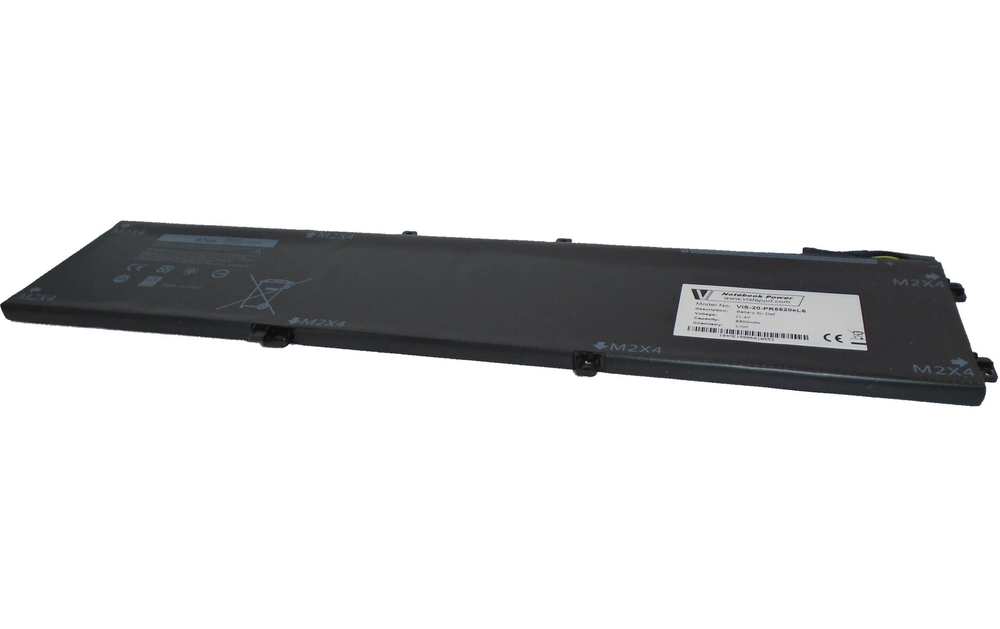Vistaport Notebook-Akku – für Dell Precision 5520–5540, XPS 9560/9570 – 96,9 Wh, 11,4 V, 6 Zellen – Schwarz