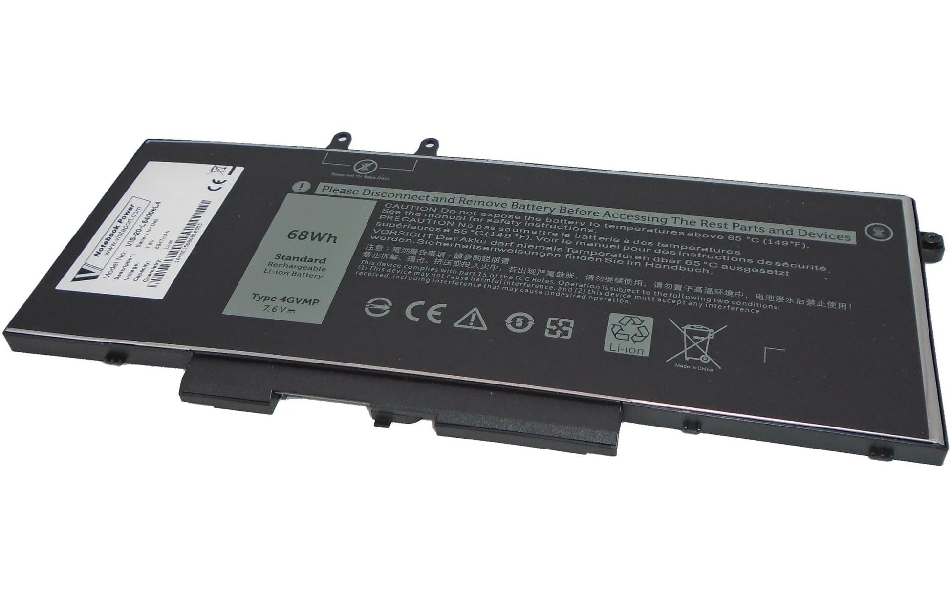 Vistaport Notebook-Akku – für Dell Latitude 5400/5410/5500, Precision 3540, Inspiron 7590 2-in-1 – 68 Wh, 7,6 V