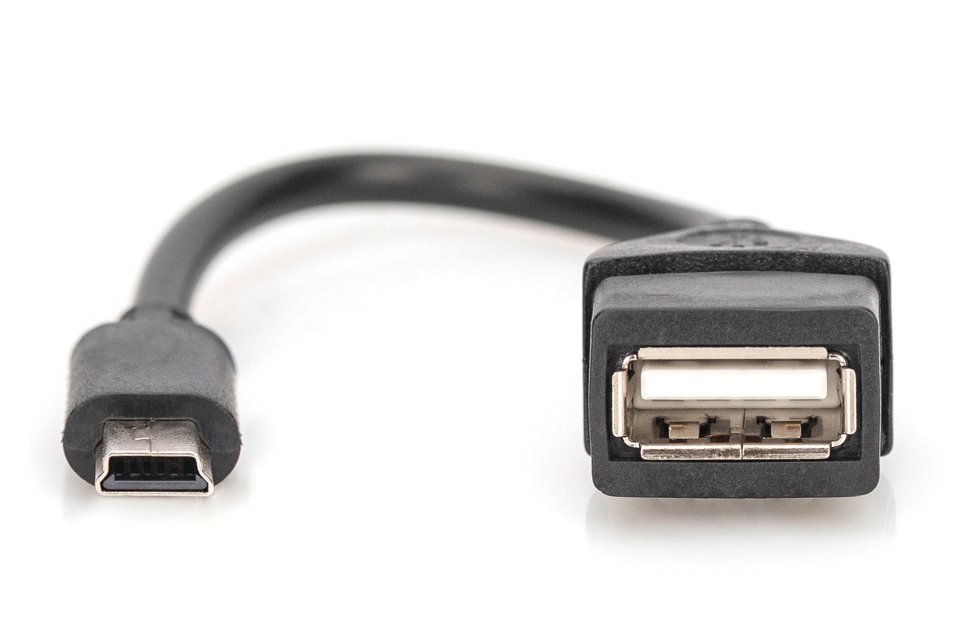 Digitus USB-Kabel, Mini-USB zu USB-A, 0,2 m, USB 2.0