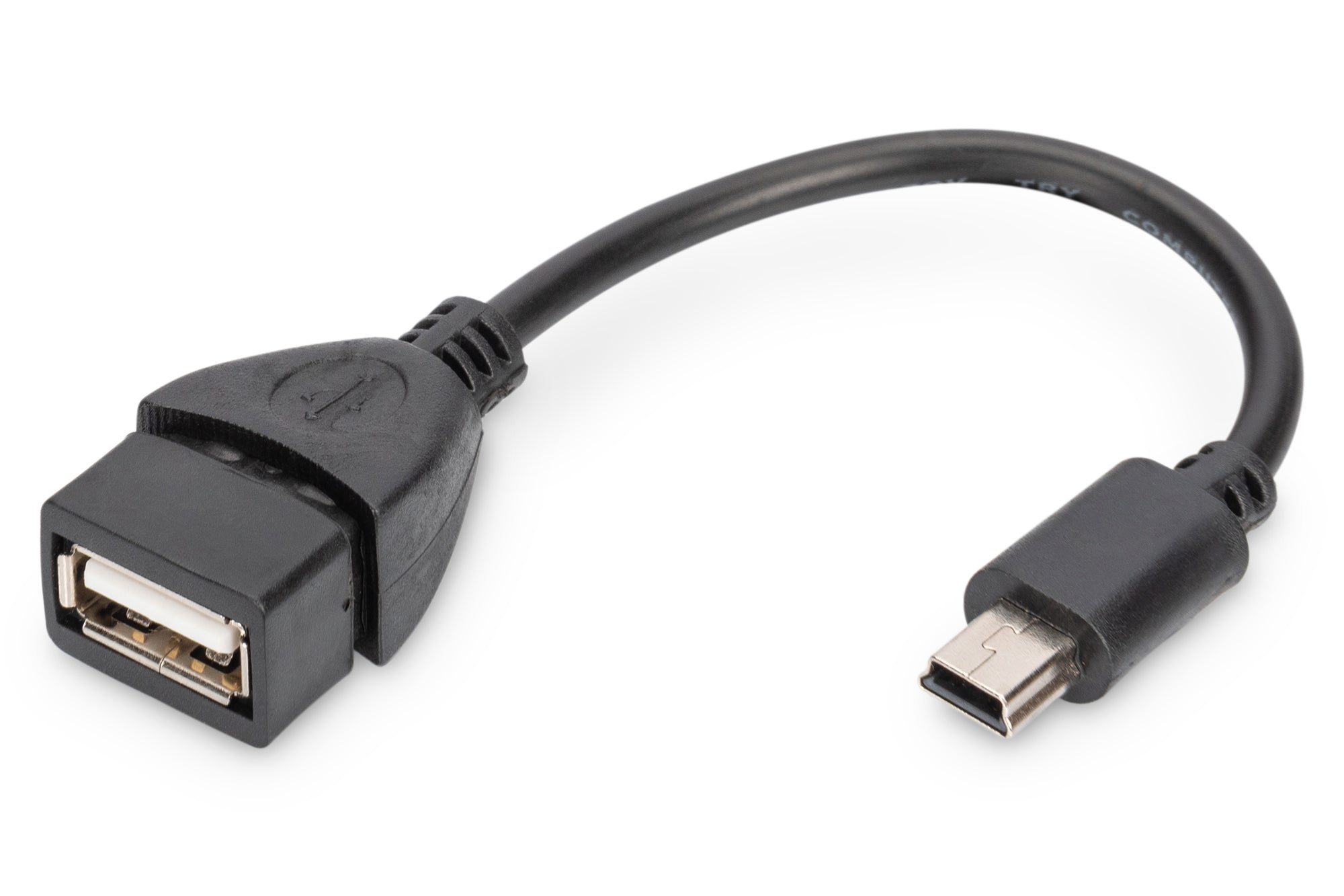 Digitus USB-Kabel, Mini-USB zu USB-A, 0,2 m, USB 2.0