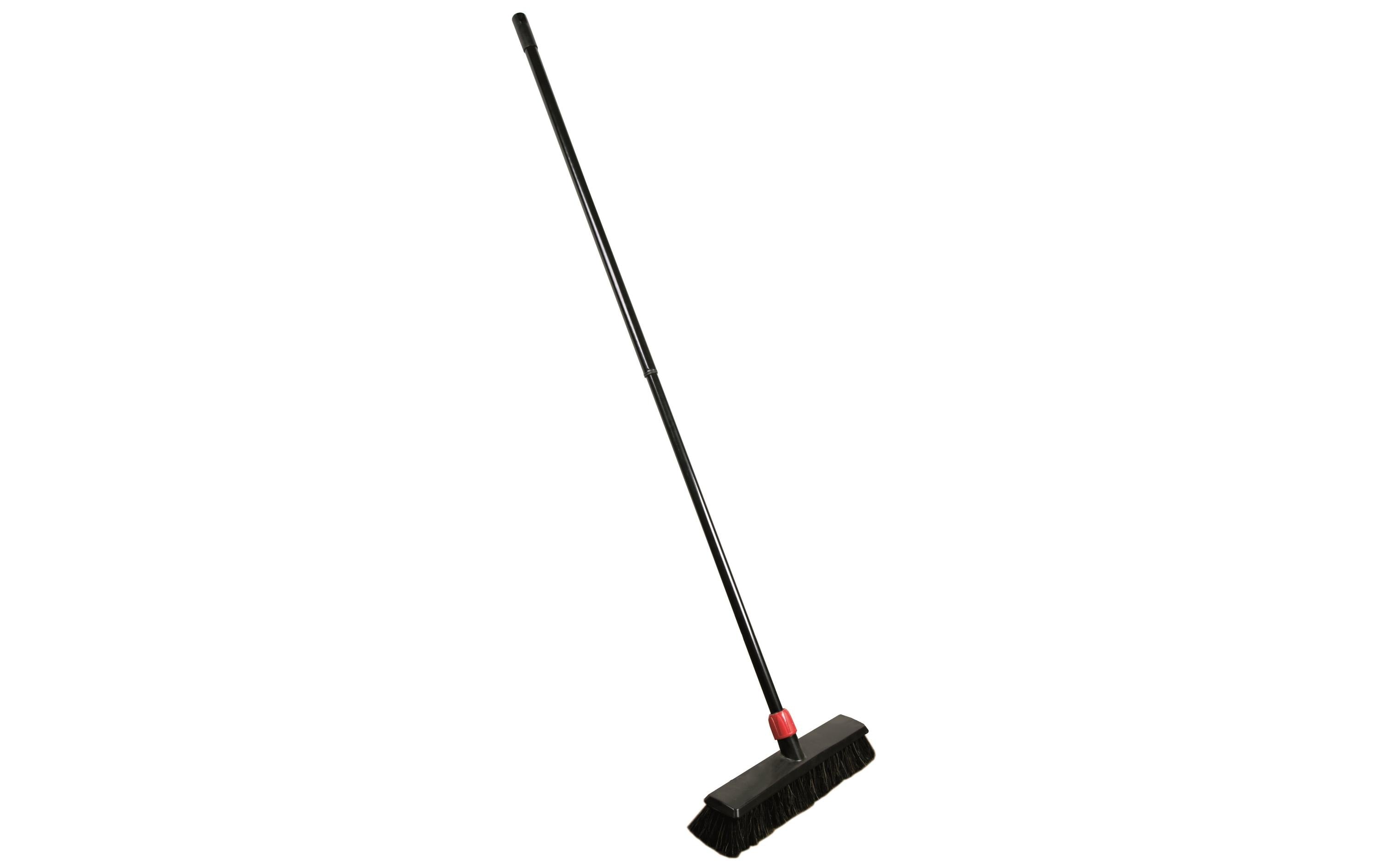 Edi Baur Besen – 40 cm, Teleskopstiel 79–142 cm, Rosshaarmischung, Polypropylen (PP), Schwarz