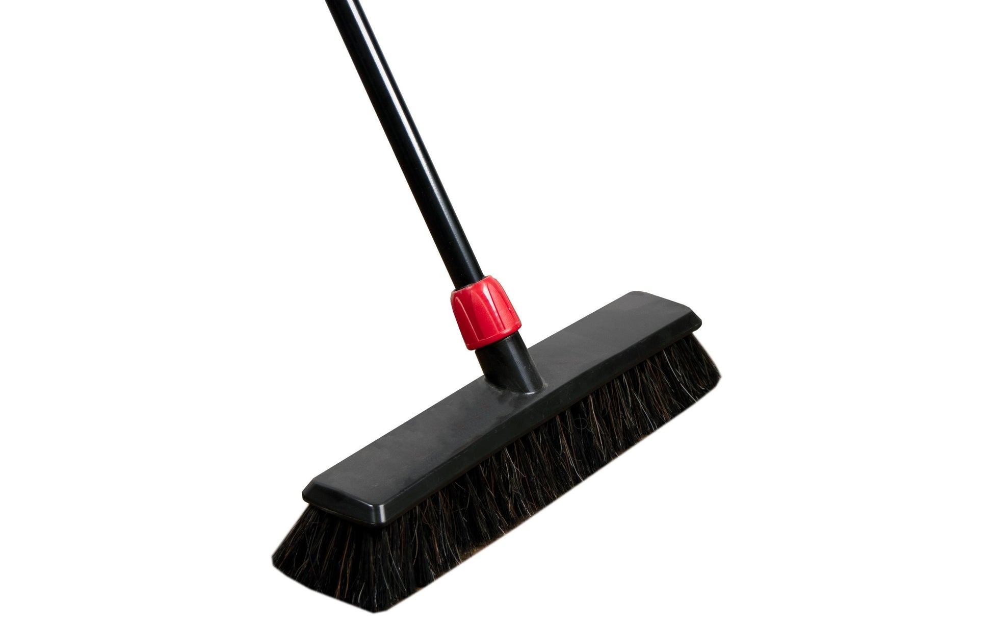 Edi Baur Besen – 40 cm, Teleskopstiel 79–142 cm, Rosshaarmischung, Polypropylen (PP), Schwarz