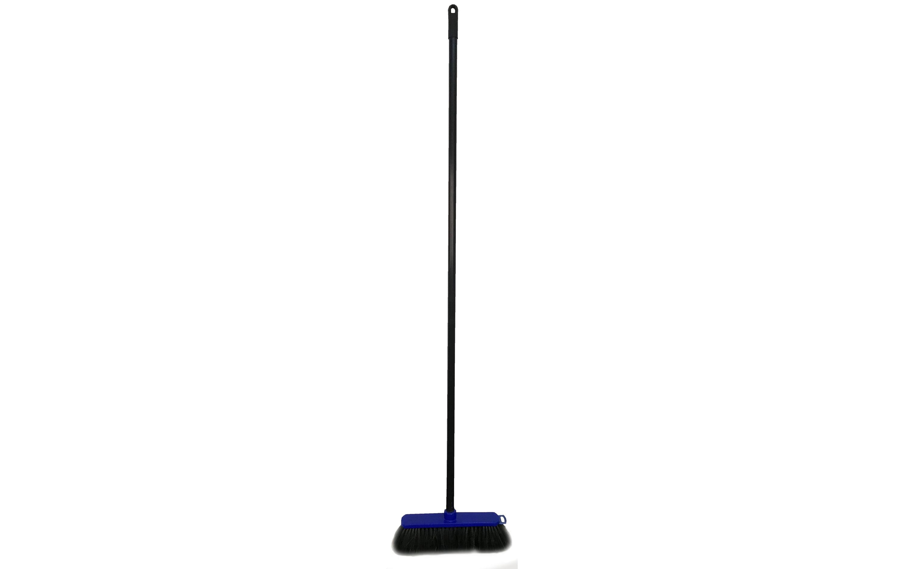 Edi Baur Besen (Innen) – 30 cm, Teleskopstiel 79–142 cm, Rosshaarmischung, Polypropylen (PP), Blau