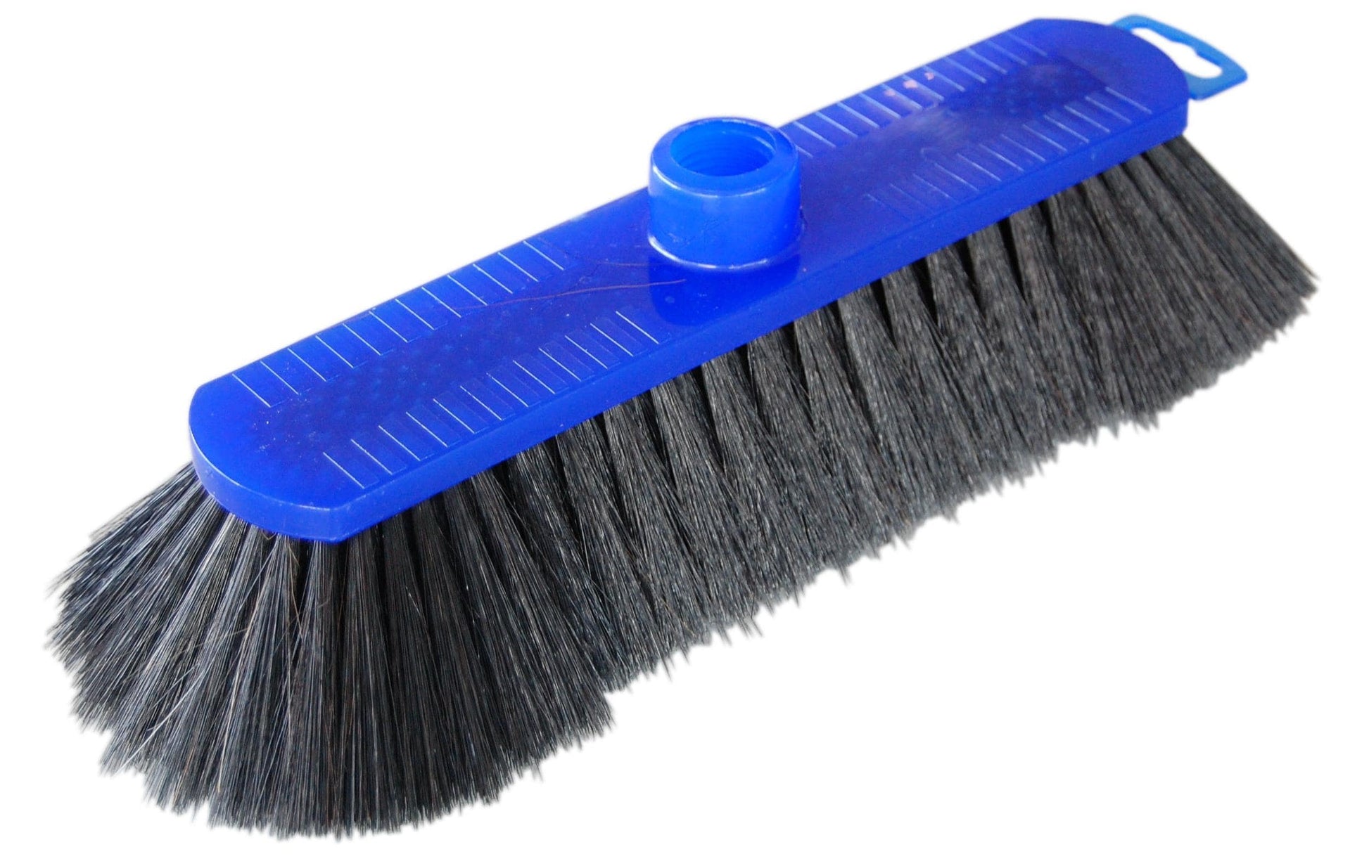 Edi Baur Besen (Innen) – 30 cm, Teleskopstiel 79–142 cm, Rosshaarmischung, Polypropylen (PP), Blau