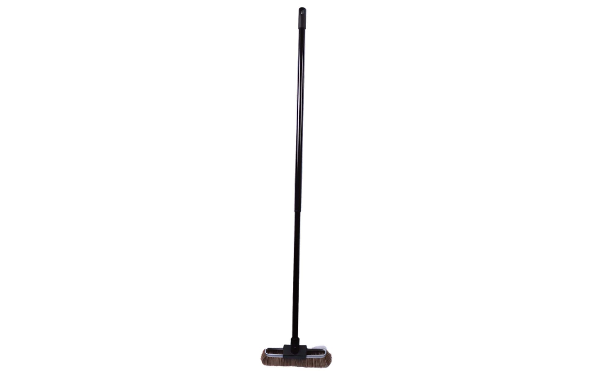 Edi Baur Scheuerbürste – Nylon, 27 cm, Teleskopstiel 79–142 cm, schwarz