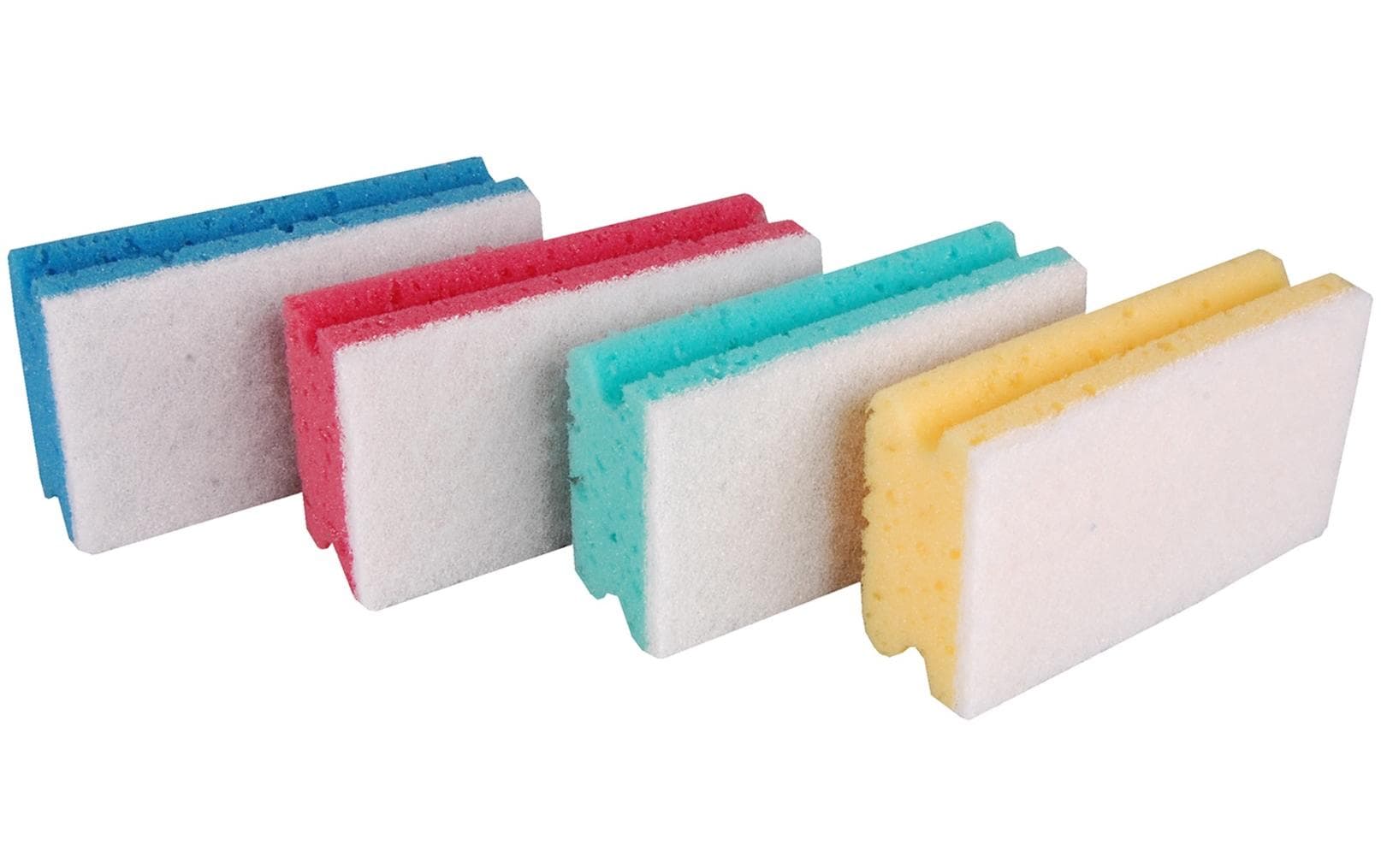 Edi Baur Scheuerschwamm – Kunststoff, 15,3 × 7,7 × 4,8 cm, mehrfarbig, 10 Stk.