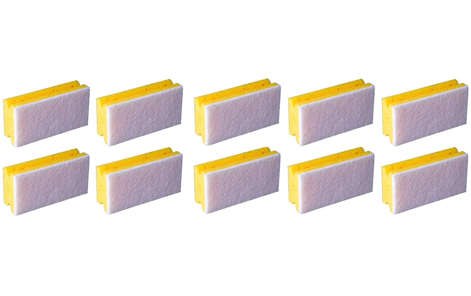 Edi Baur Scheuerschwamm – Kunststoff, 15,3 × 7,7 × 4,8 cm, mehrfarbig, 10 Stk.