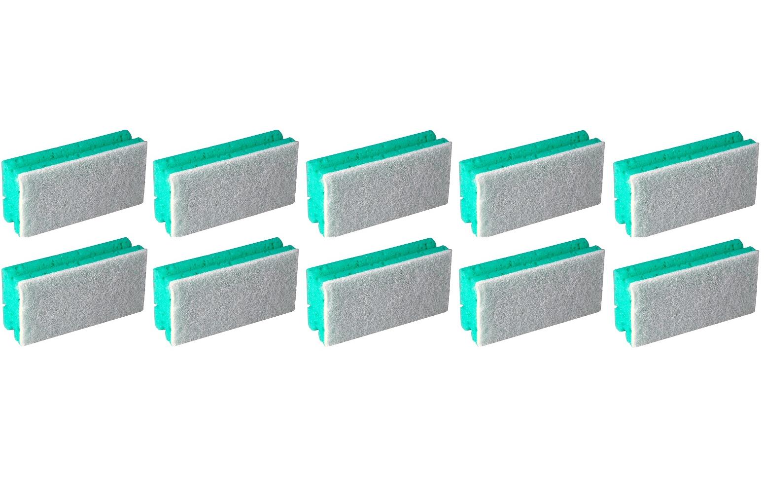Edi Baur Scheuerschwamm – Kunststoff, für Glas, 15,3 × 7,7 × 4,8 cm, mehrfarbig, 10 Stk.
