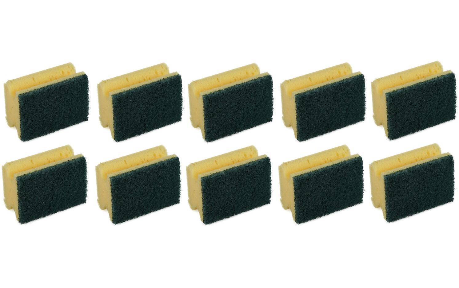 Edi Baur Scheuerschwamm – Kunststoff, für Glas, 9,5 × 7 × 4,8 cm, mehrfarbig, 10 Stk.