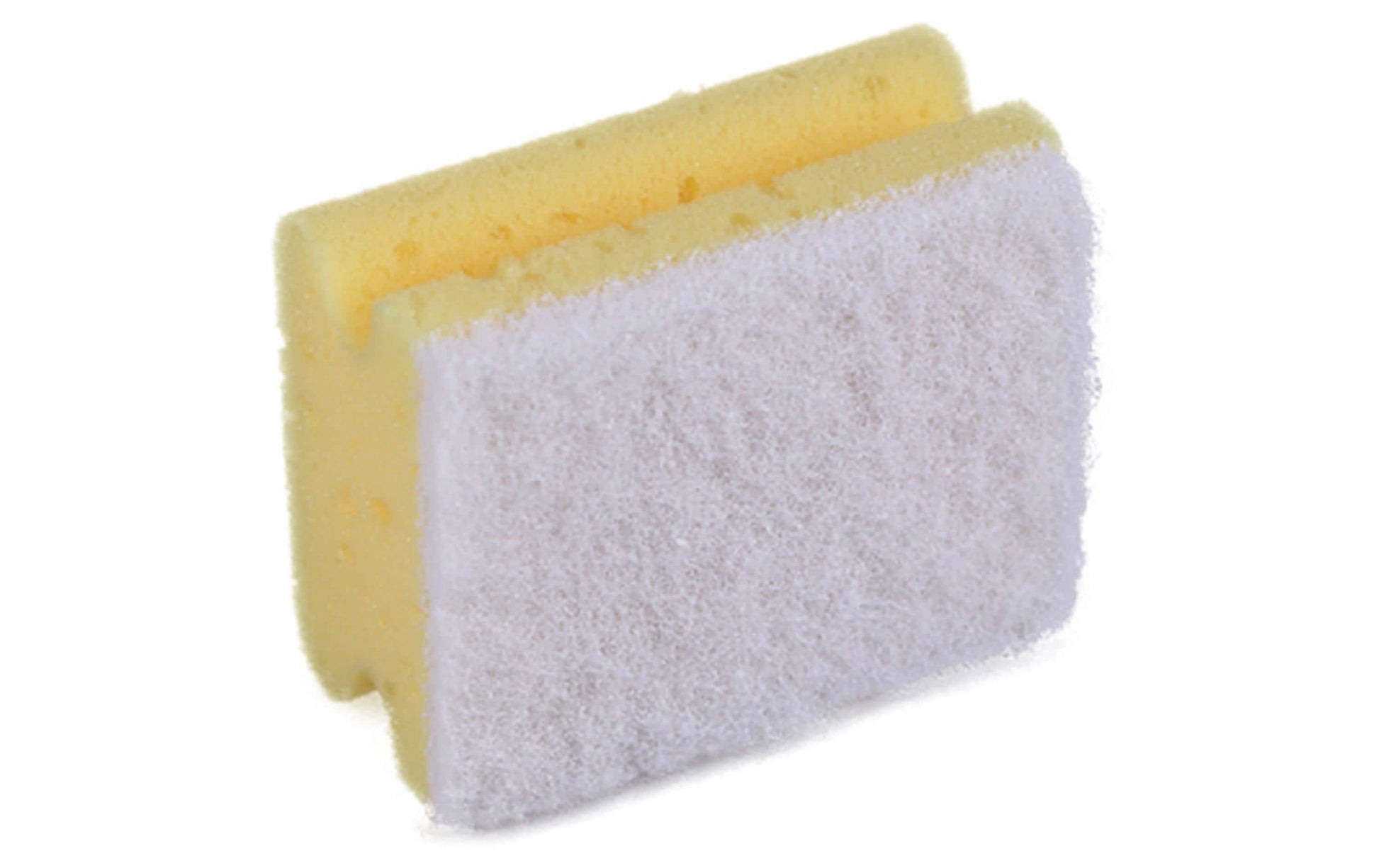 Edi Baur Scheuerschwamm Profi klein – Kunststoff, für Edelstahl, 9,5 × 7 × 4,8 cm, Gelb, 10 Stk.