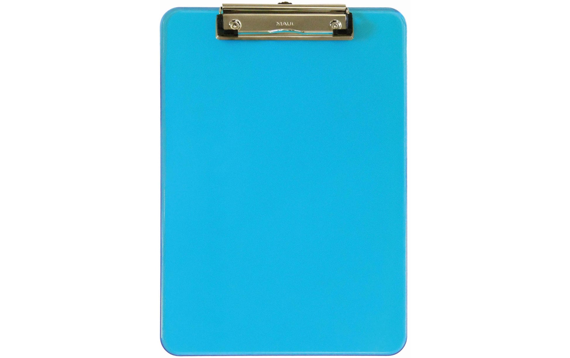 MAUL Klemmbrett A4 – Kunststoff, Aufhängevorrichtung, Blau Transparent