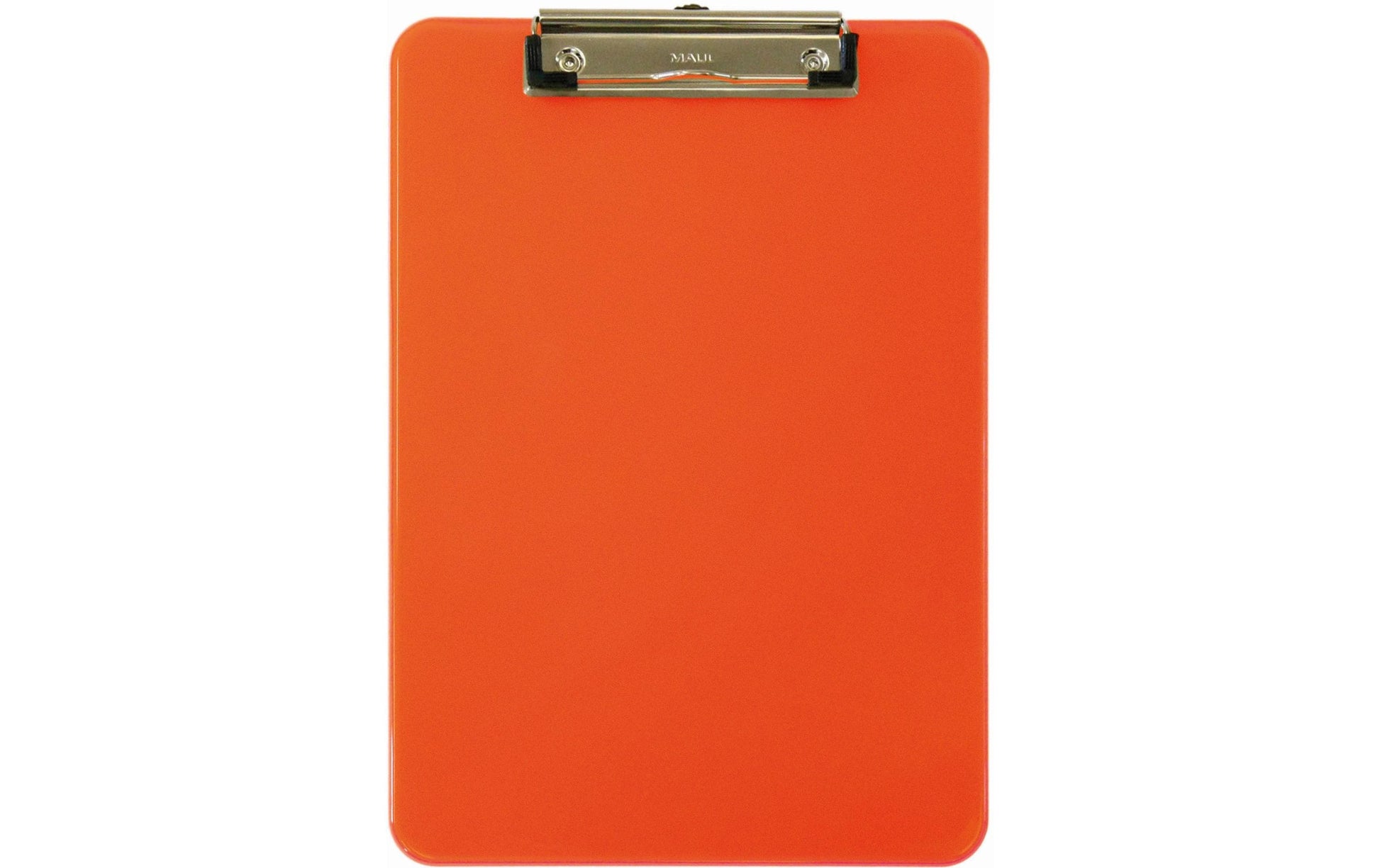MAUL Klemmbrett A4 – Kunststoff, Aufhängevorrichtung, Orange Transparent