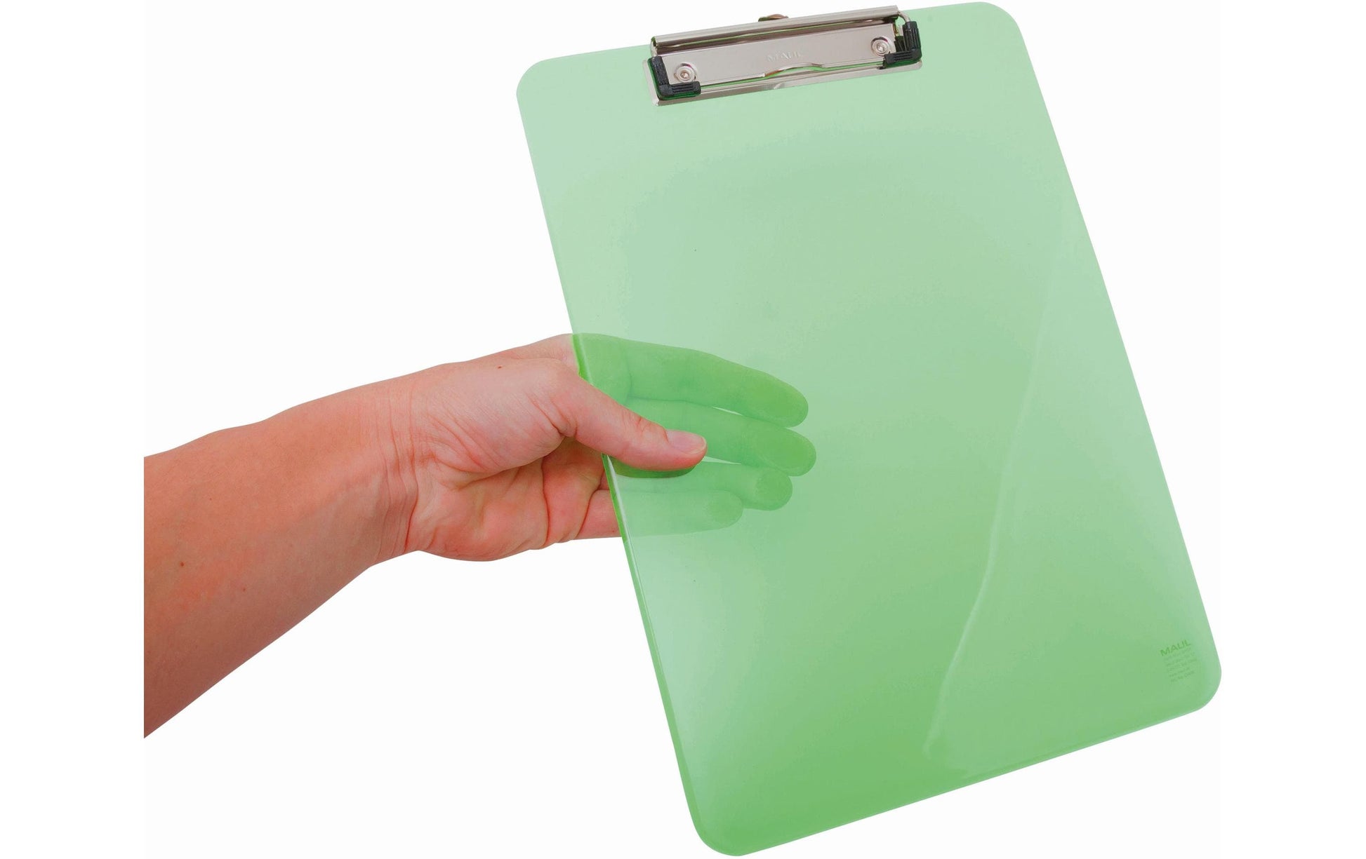 MAUL Klemmbrett A4 – Kunststoff, grün transparent