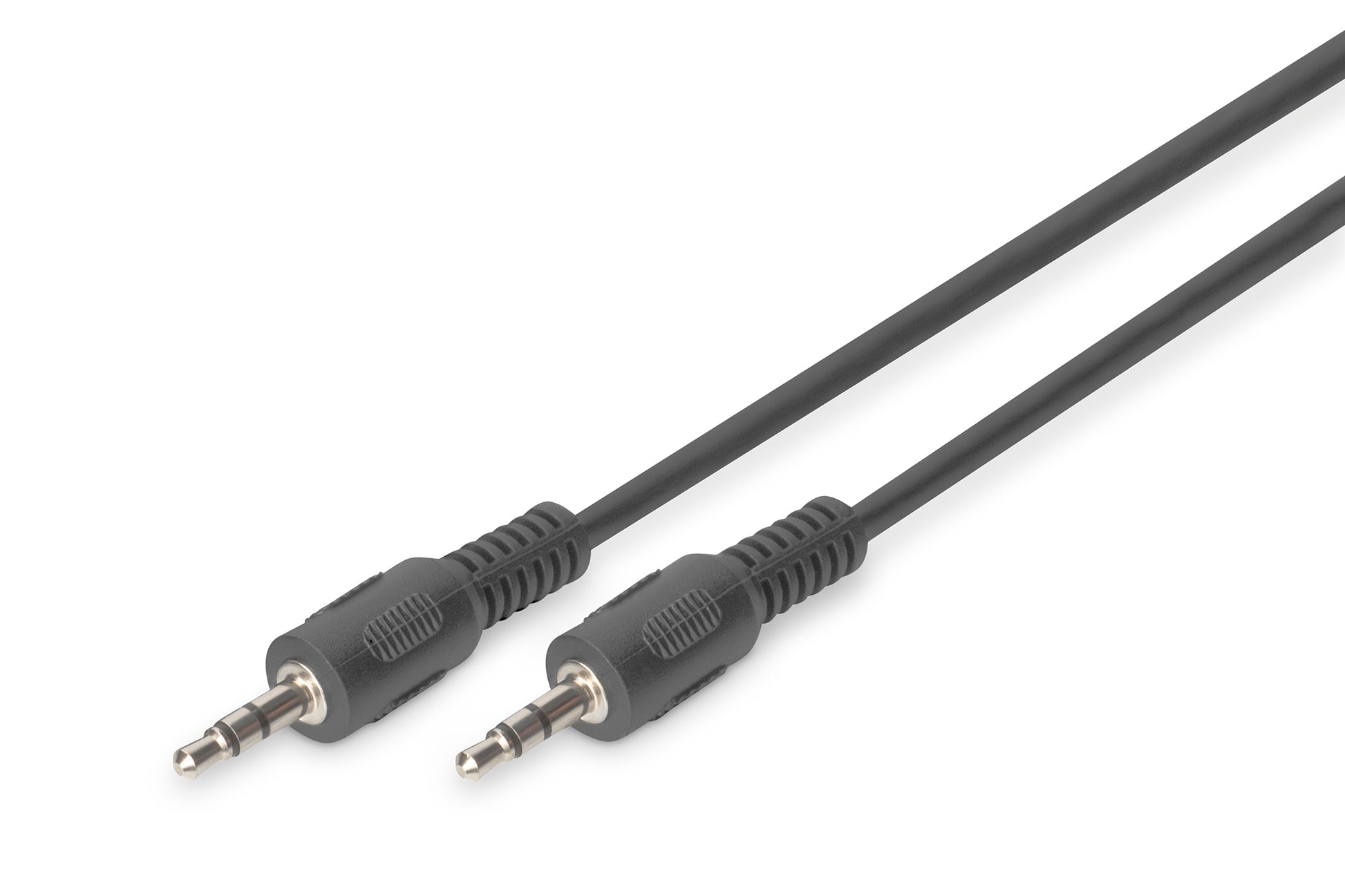 Digitus Audiokabel 3,5 mm Klinke (Stecker) auf 3,5 mm Klinke (Stecker) – 2,5 m, 3-polig (TRS), Schwarz