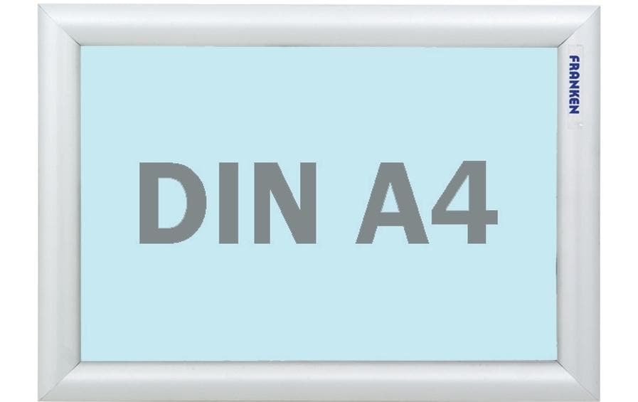 Franken Plakatrahmen – für A4 – Klapprahmen – Silber – Aluminium – 259×346×16 mm – 1 Stk.
