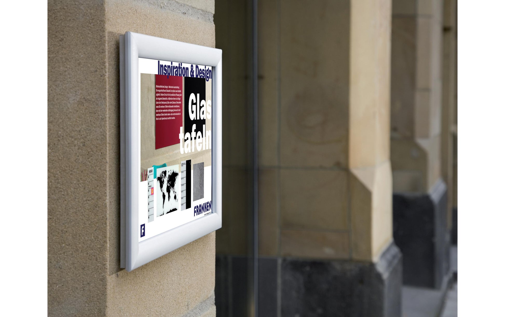 Franken Plakatrahmen – für A4 – Klapprahmen – Silber – Aluminium – 259×346×16 mm – 1 Stk.