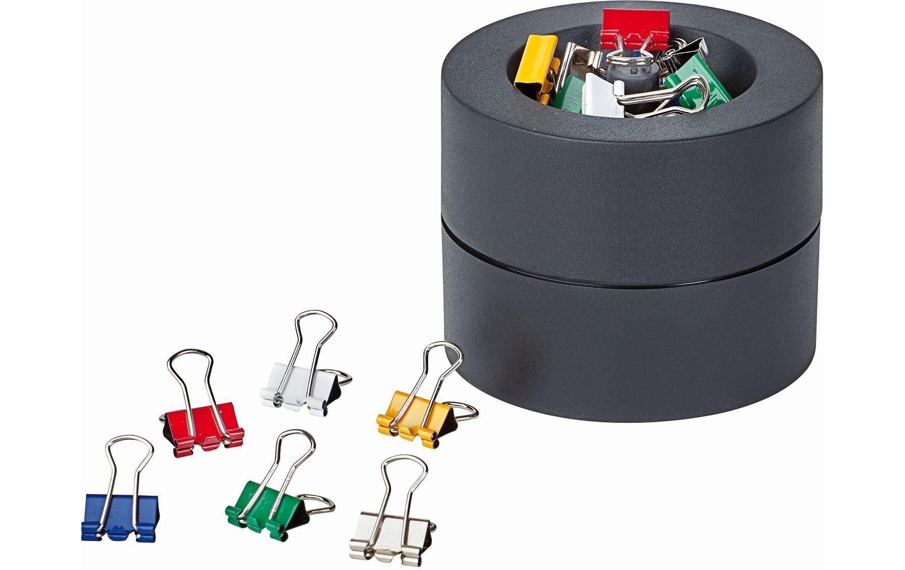 MAUL Klammerspender – Kunststoff, Schwarz, 73 × 60 mm