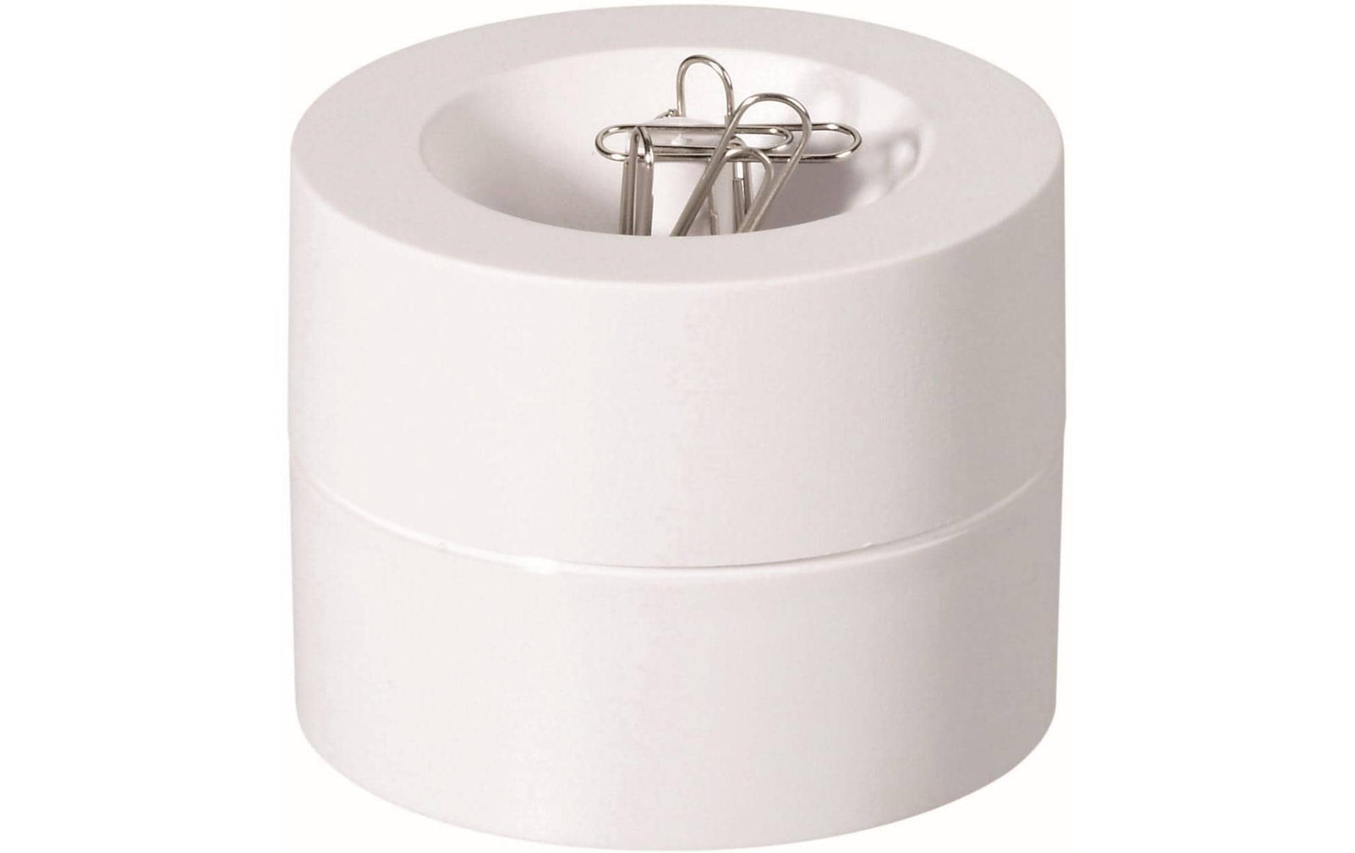 MAUL Klammernspender – Kunststoff, Weiss, 73 × 60 mm