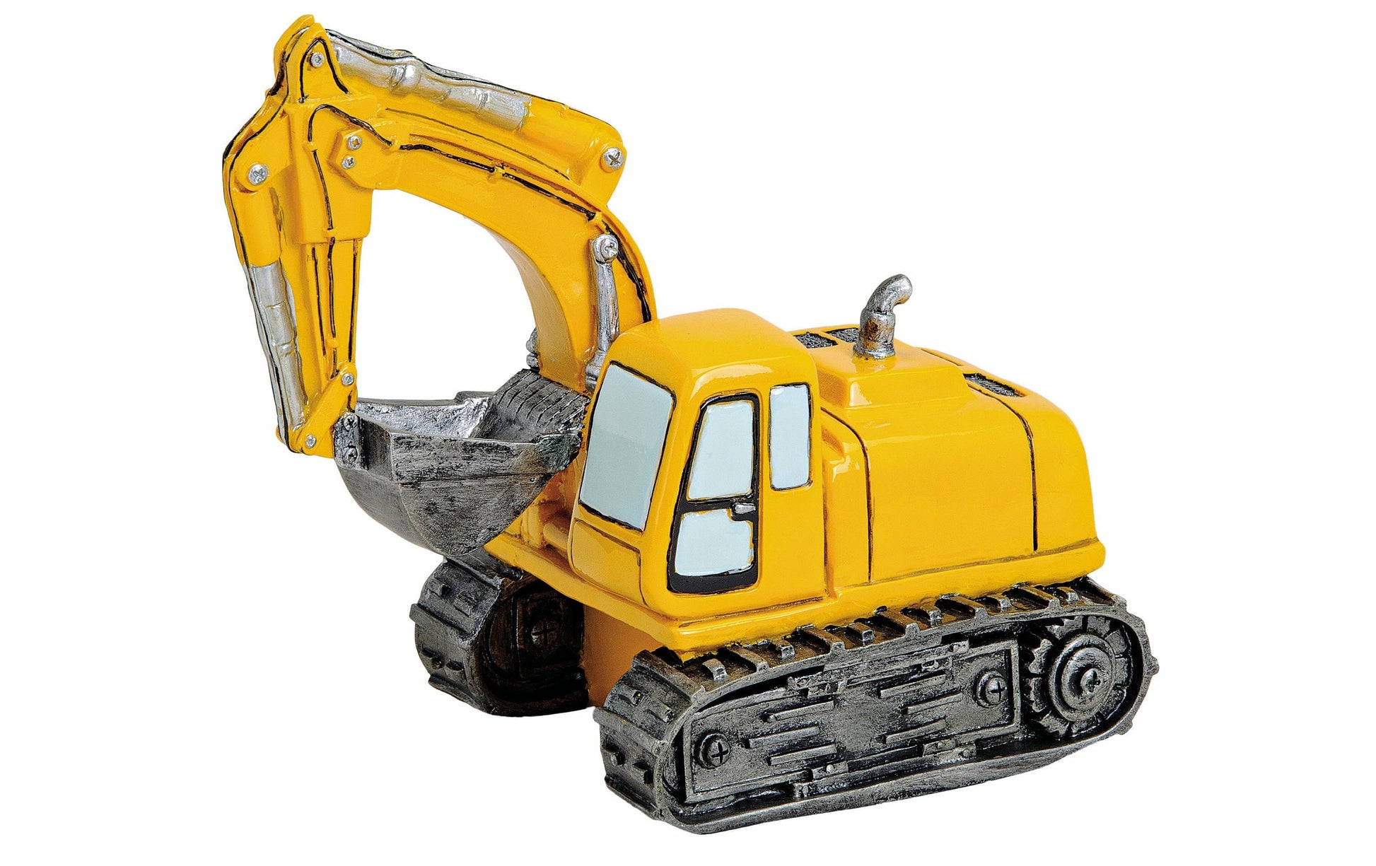 G. Wurm Spardose Bagger – Polyresin, Gelb – 11 × 18 × 16 cm