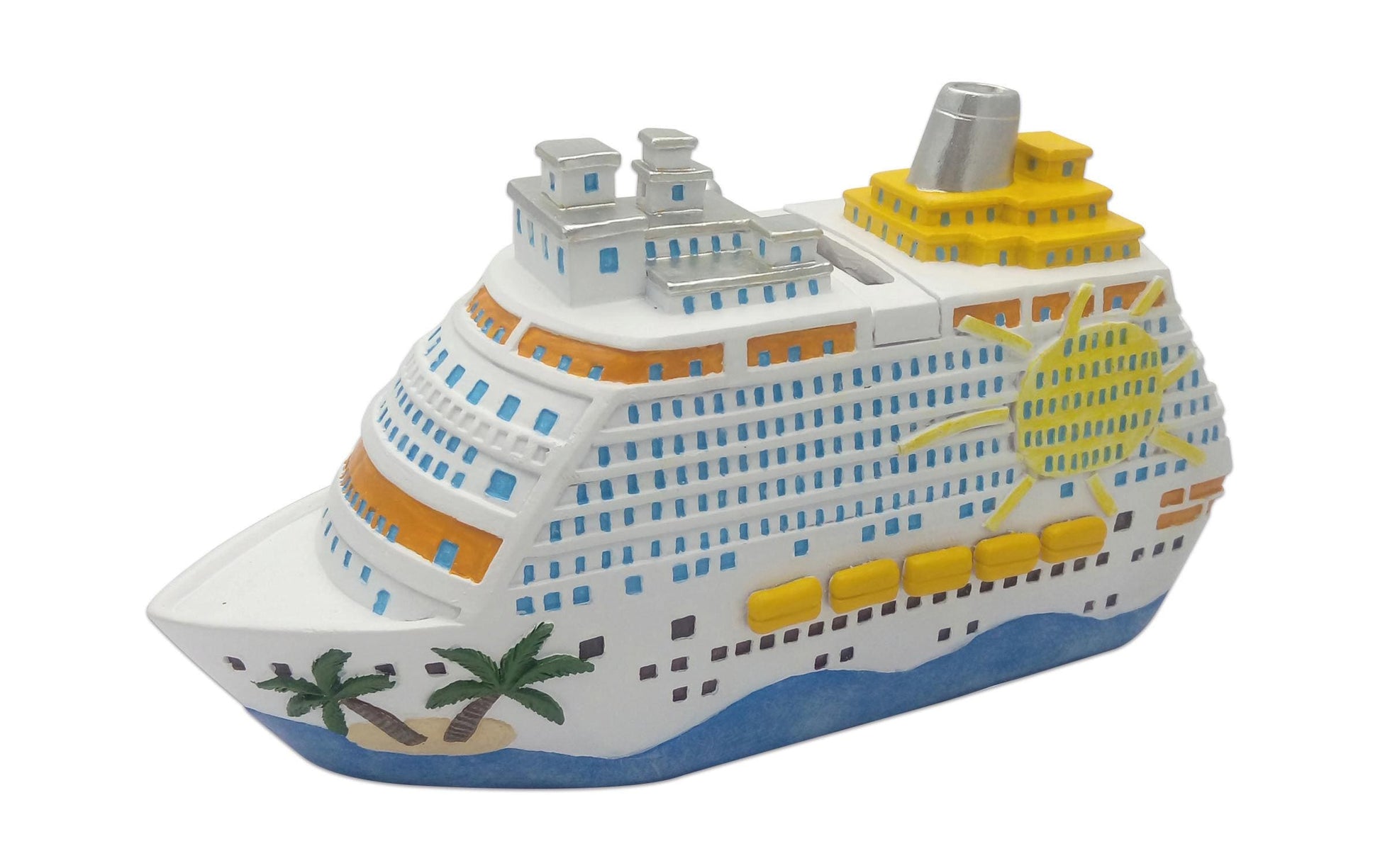 G. Wurm Spardose Schiff – Polyresin, mehrfarbig – 20 × 11 × 7 cm