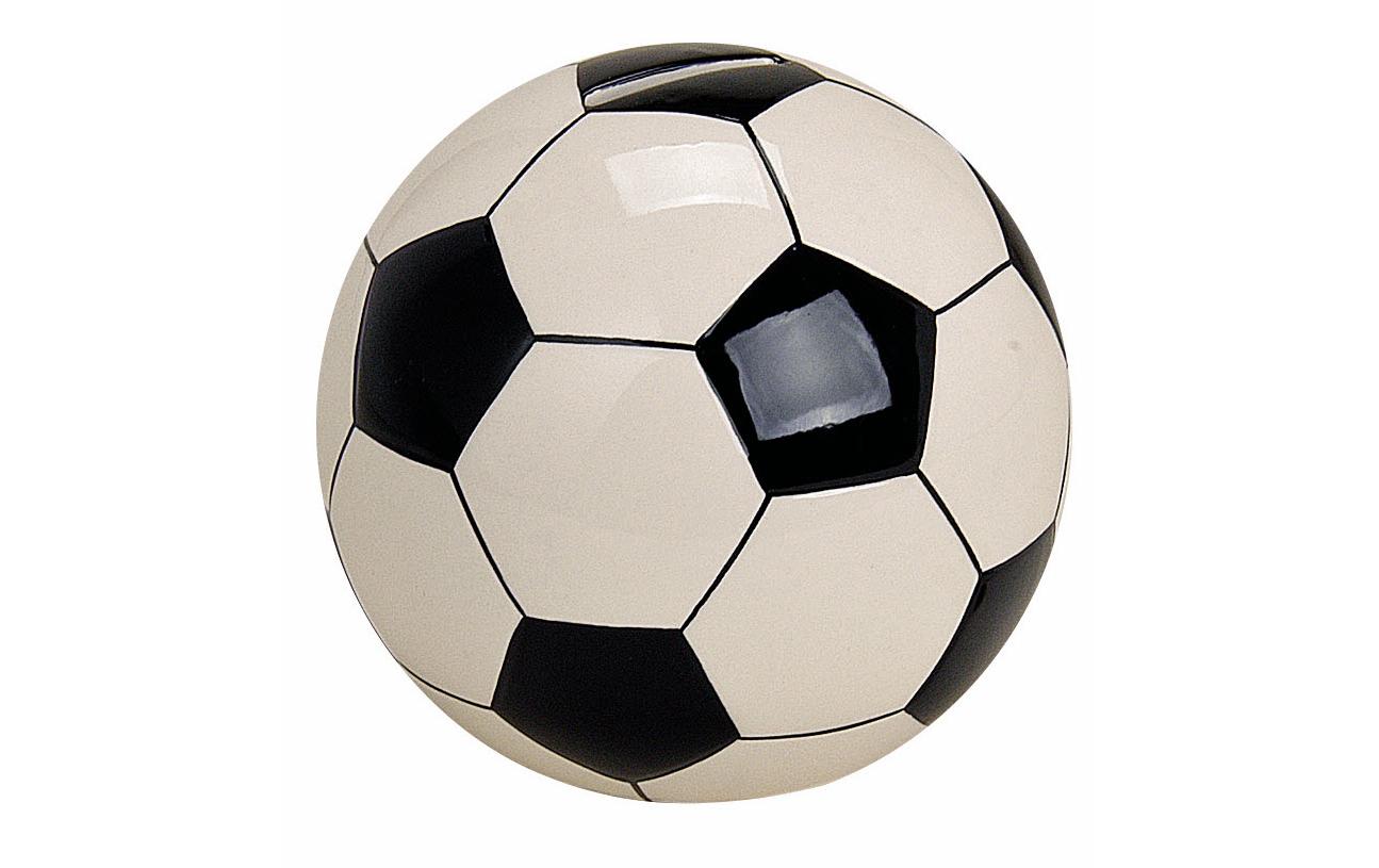 G. Wurm Spardose Fussball – Keramik, Weiss – 13 × 13 × 13 cm