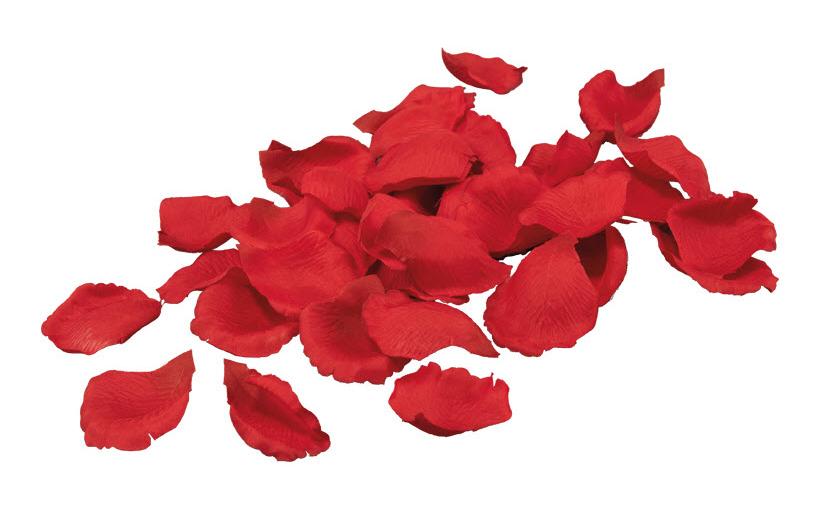 Dekomat AG Dekostoff, Polyester, Rot, Ø 5 cm, 60 Stk., Rosenblütenblätter