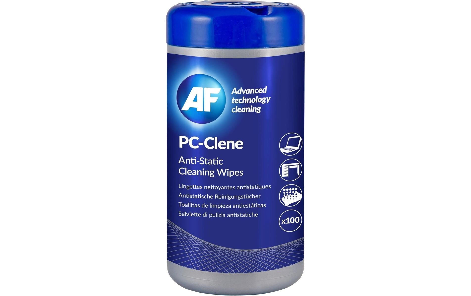 AF Reinigungstücher PC-Clene – alkoholfrei – für PC – 100 Stk.