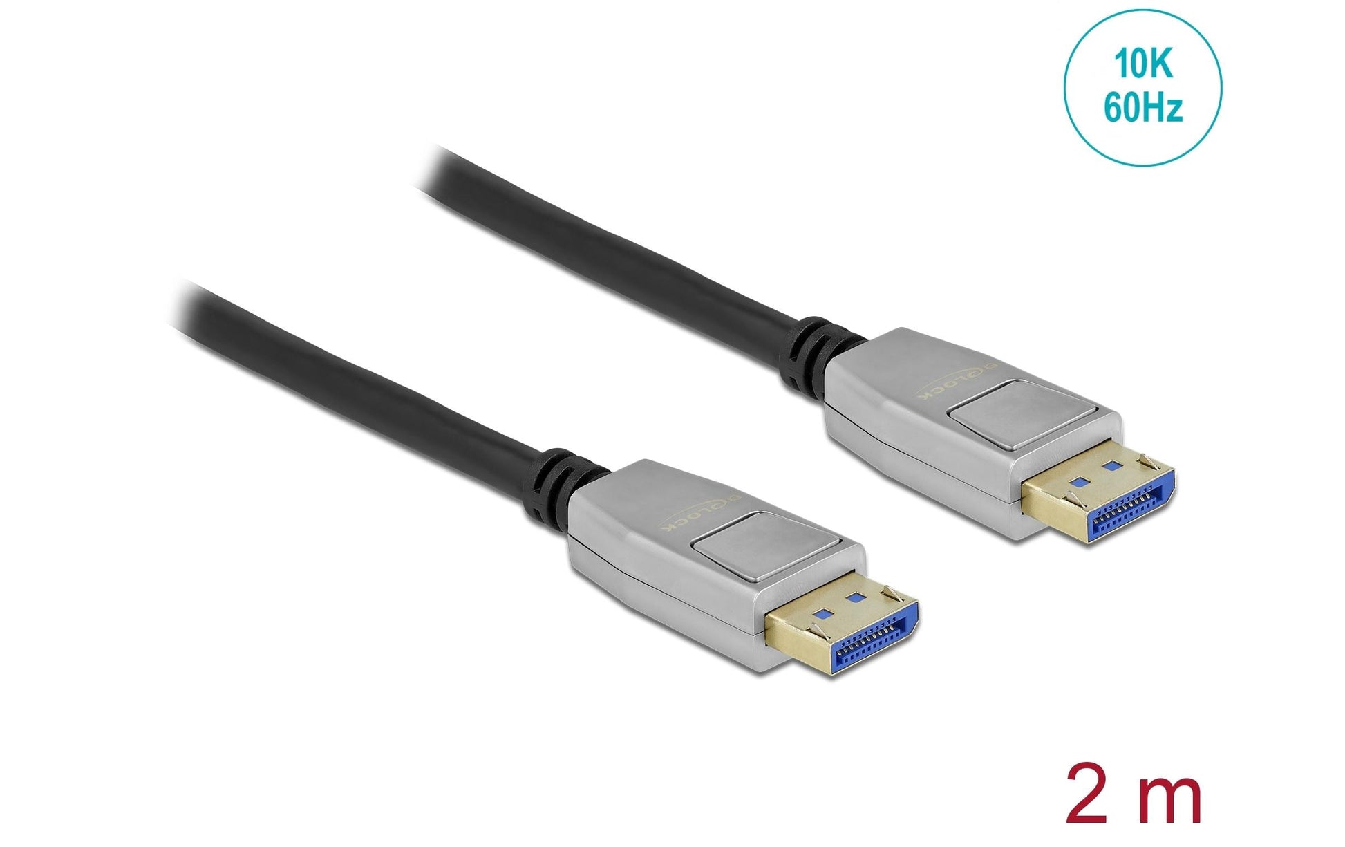 DeLOCK DisplayPort Kabel DP 2.0 10K 60 Hz – 2 m
