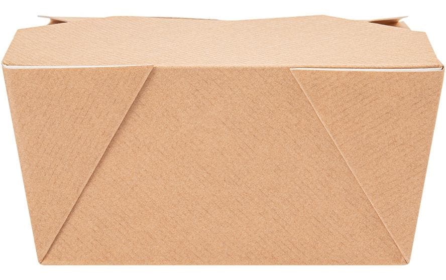 Garcia de Pou Take-away-Box, Papier/Karton – 780 ml, 113 × 90 × 63 mm, braun/weiss – FSC – 50 Stk.