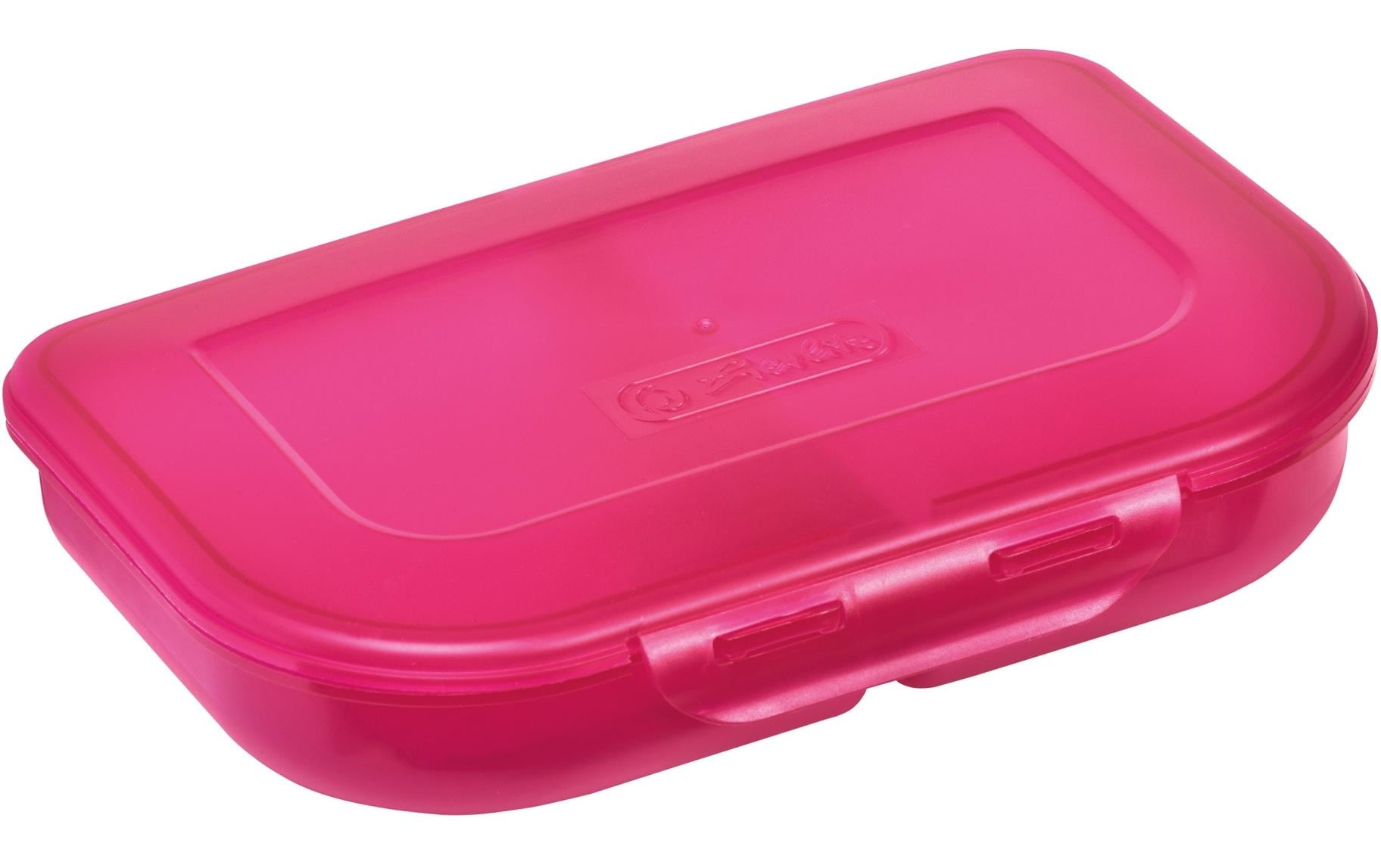 Herlitz Lunchbox 23 × 15,5 × 4 cm, Kunststoff, rosa, für Kinder