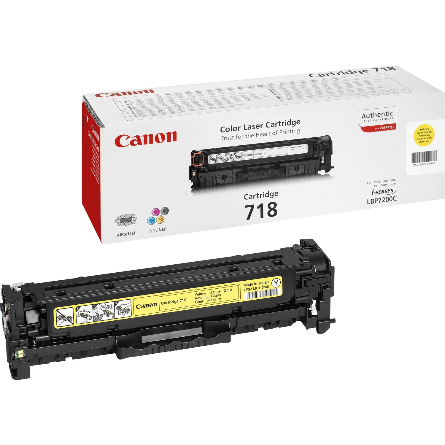Canon Toner 718 – gelb, 2900 Seiten