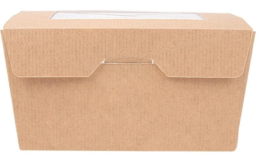 Garcia de Pou Weita Take-away-Box Papier, 780 ml – 122 × 90 × 64 mm – braun/weiss – FSC – 50 Stk.