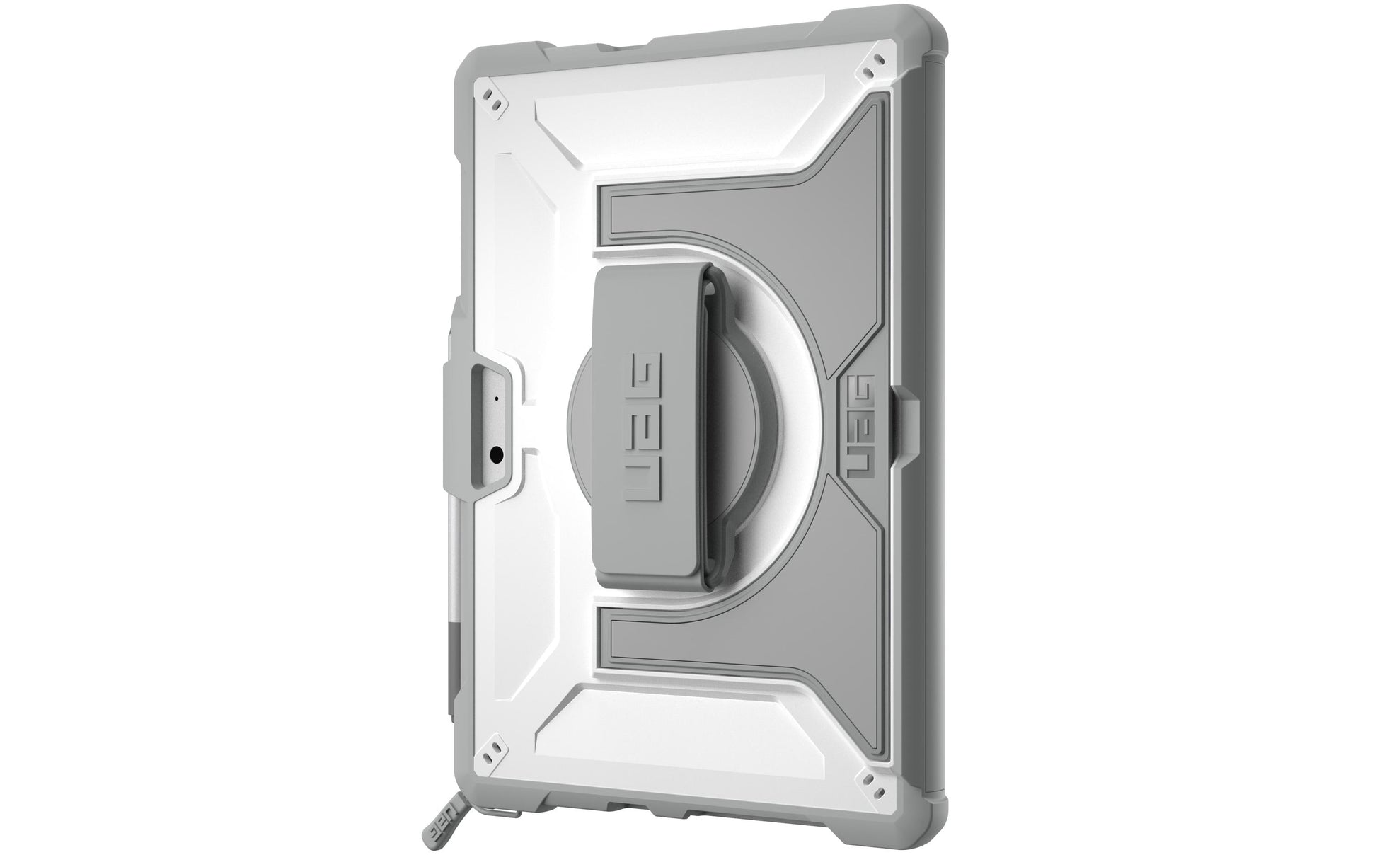 Urban Armor Gear UAG Plasma Healthcare Tablet-Hülle für Surface Go 2 – Stossfest bis 1,2 m, Stifteinschub – Silber/Grau