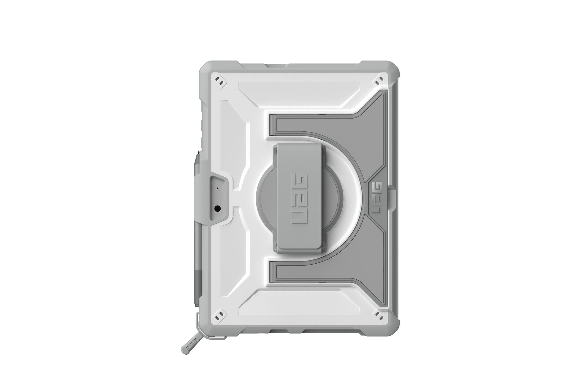 Urban Armor Gear UAG Plasma Healthcare Tablet-Hülle für Surface Go 2 – Stossfest bis 1,2 m, Stifteinschub – Silber/Grau