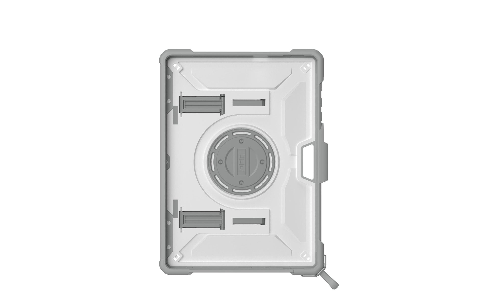 Urban Armor Gear UAG Plasma Healthcare Tablet-Hülle für Surface Go 2 – Stossfest bis 1,2 m, Stifteinschub – Silber/Grau