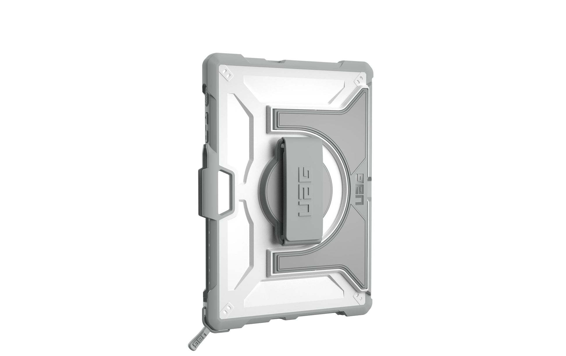 Urban Armor Gear UAG Plasma Healthcare Tablet-Hülle für Surface Go 2 – Stossfest bis 1,2 m, Stifteinschub – Silber/Grau