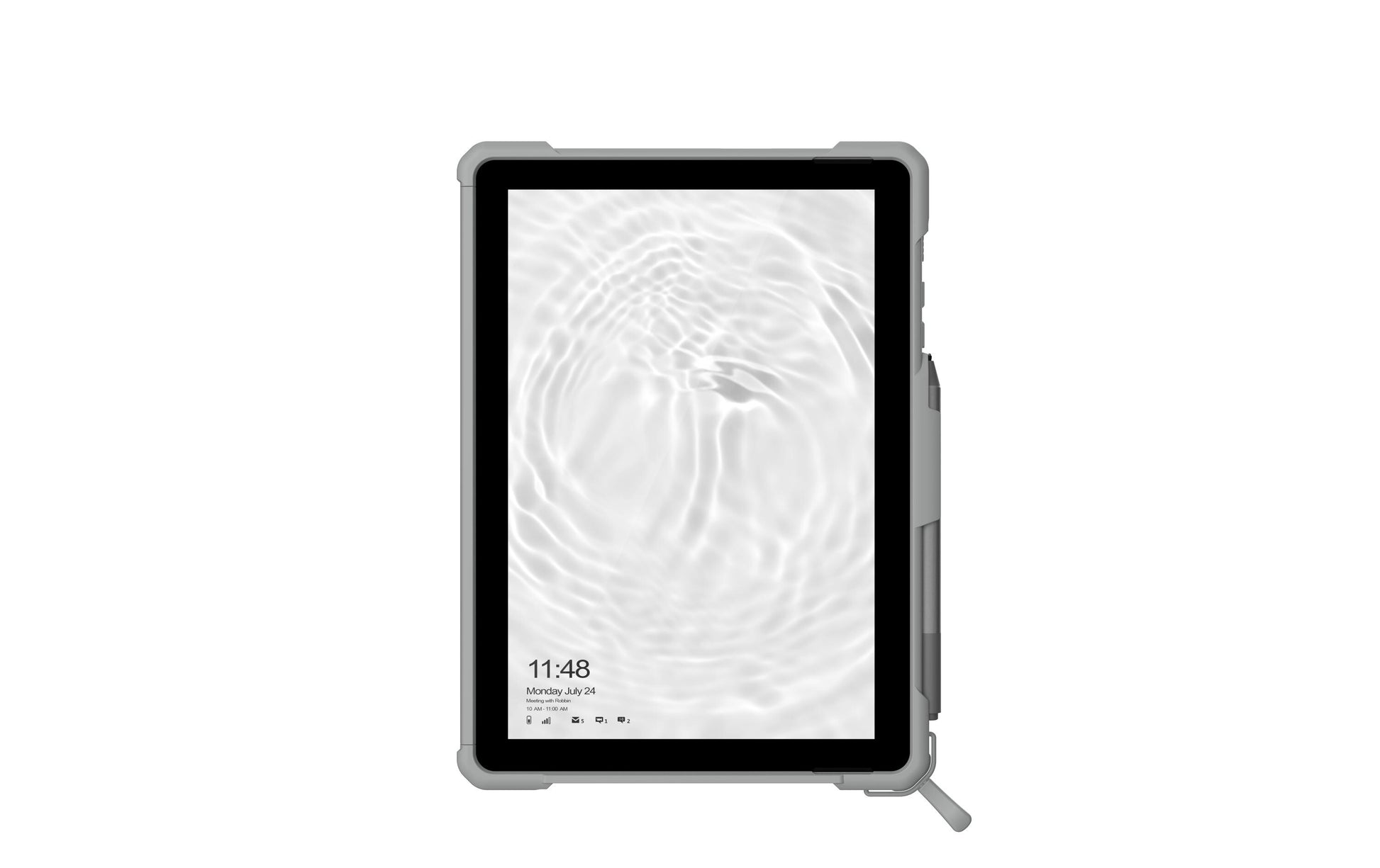 Urban Armor Gear UAG Plasma Healthcare Tablet-Hülle für Surface Go 2 – Stossfest bis 1,2 m, Stifteinschub – Silber/Grau