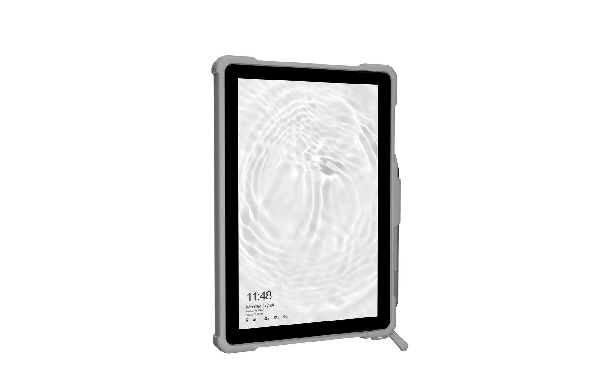 Urban Armor Gear UAG Plasma Healthcare Tablet-Hülle für Surface Go 2 – Stossfest bis 1,2 m, Stifteinschub – Silber/Grau