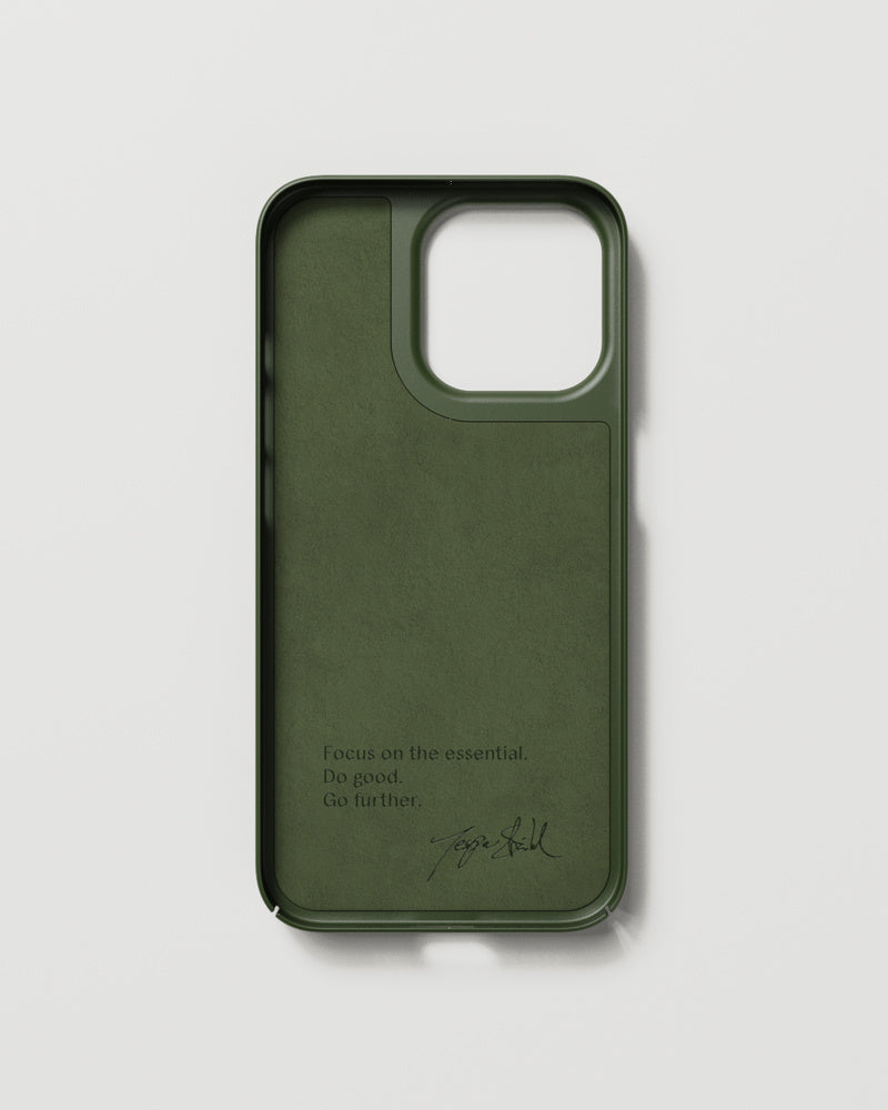 Nudient Thin Case – Backcover – für Apple iPhone 13 Pro, MagSafe, Recycling-Kunststoff, Pine Green