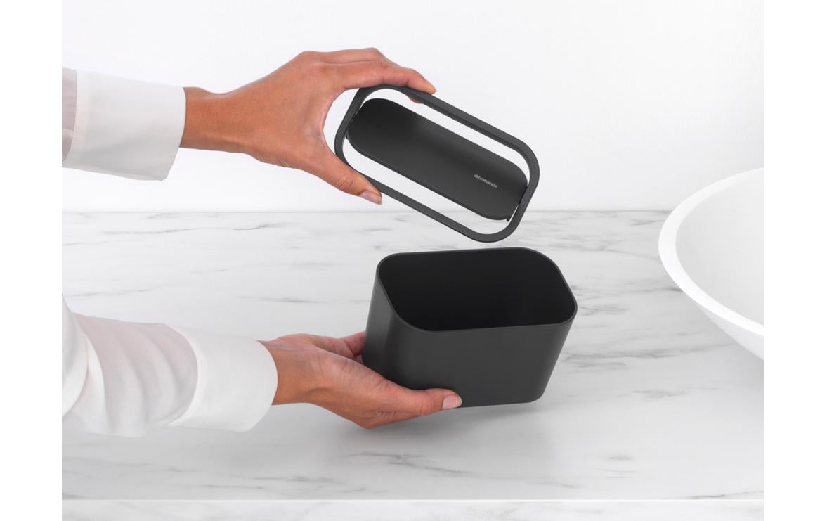 Brabantia Tischabfalleimer MindSet – Recycling-Kunststoff, rechteckig – Anthrazit