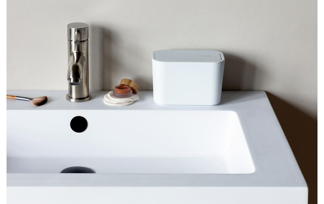 Brabantia Kosmetikeimer MindSet – Recycling-Kunststoff, rechteckig – weiss