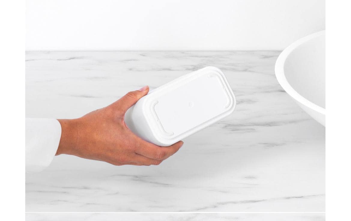 Brabantia Kosmetikeimer MindSet – Recycling-Kunststoff, rechteckig – weiss