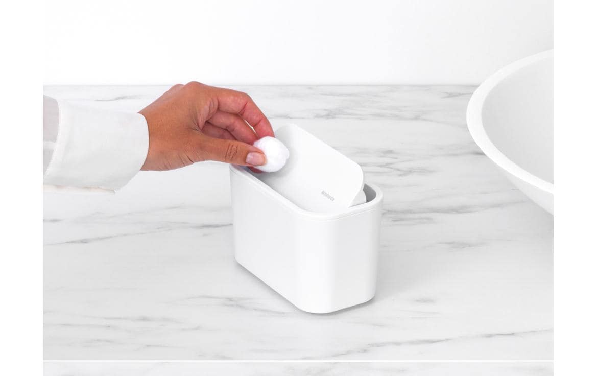 Brabantia Kosmetikeimer MindSet – Recycling-Kunststoff, rechteckig – weiss