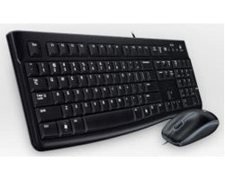 Logitech MK120 – Tastatur, kabelgebunden, spritzwassergeschützt, Schwarz