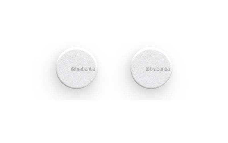 Brabantia Haken MindSet – 2,1×2,3×2,1 cm, Recycling-Kunststoff, 2 kg, zum Schrauben, Weiss, 2er-Set