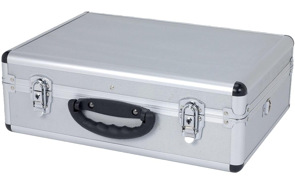 Franken Profi Moderationskoffer – 48 × 16 × 3,7 cm, silber, Aluminium