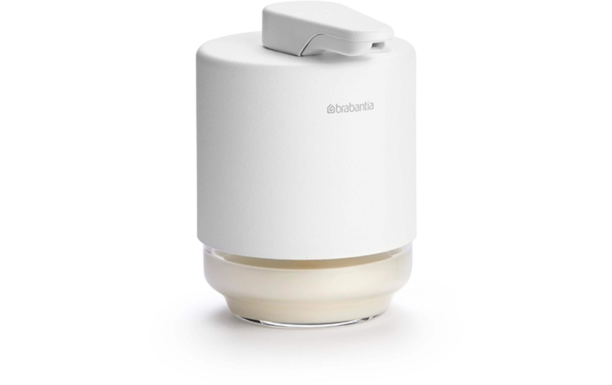 Brabantia MindSet Seifenspender – Metall, Glas, Weiss, 200 ml